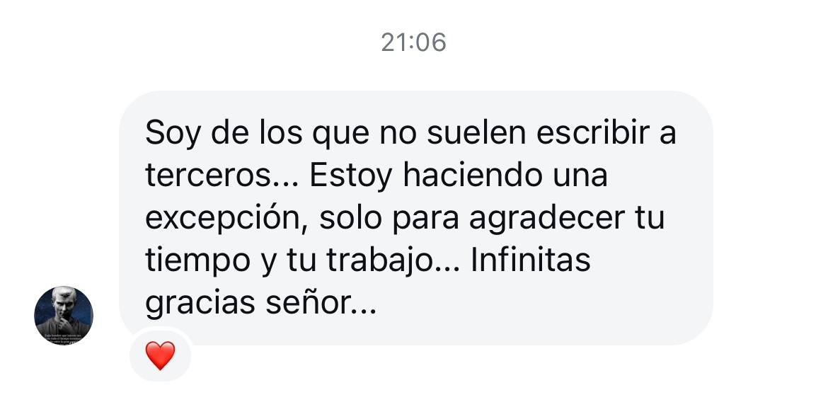 Agradecimiento por el tiempo y el trabajo