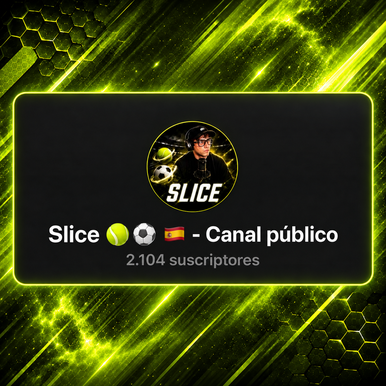 Canal público de SLICE dedicado al tenis y al fútbol